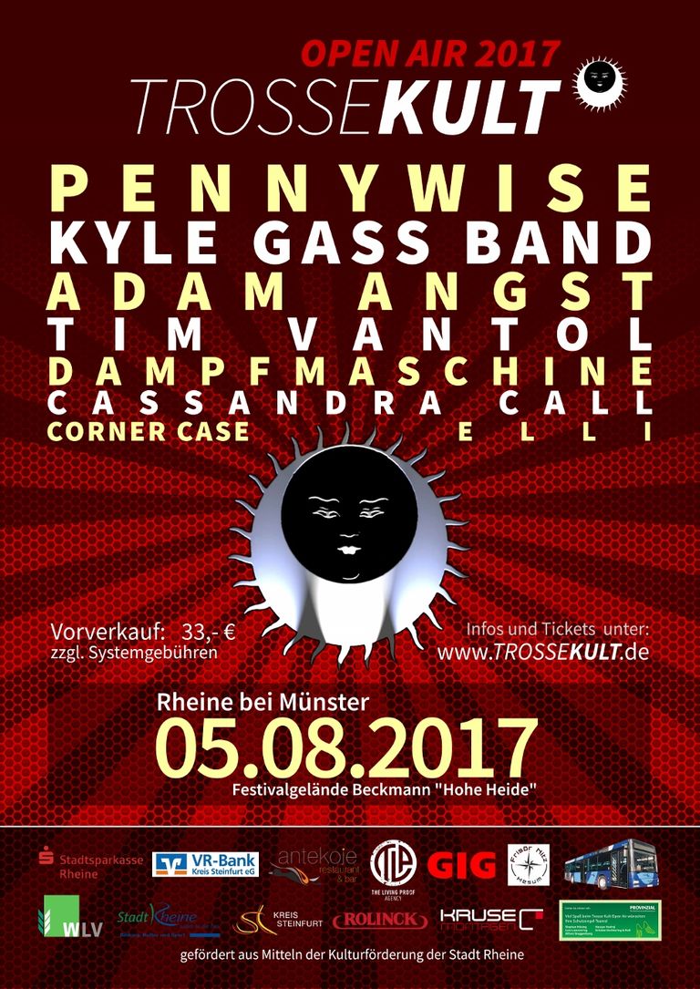 Trosse Kult Open Air 2017, Pennywise, Kyle Gass Band, Adam Angst, Tim Vantol, Dampfmaschine, Cassandra Call, Corner Case, Elli